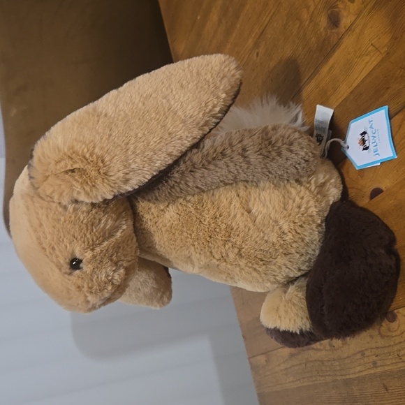 Jellycat Bashful Patchwork Brown Bunny Medium 12.2x4.7x3.5" BNWT Authentic - Picture 6 of 9